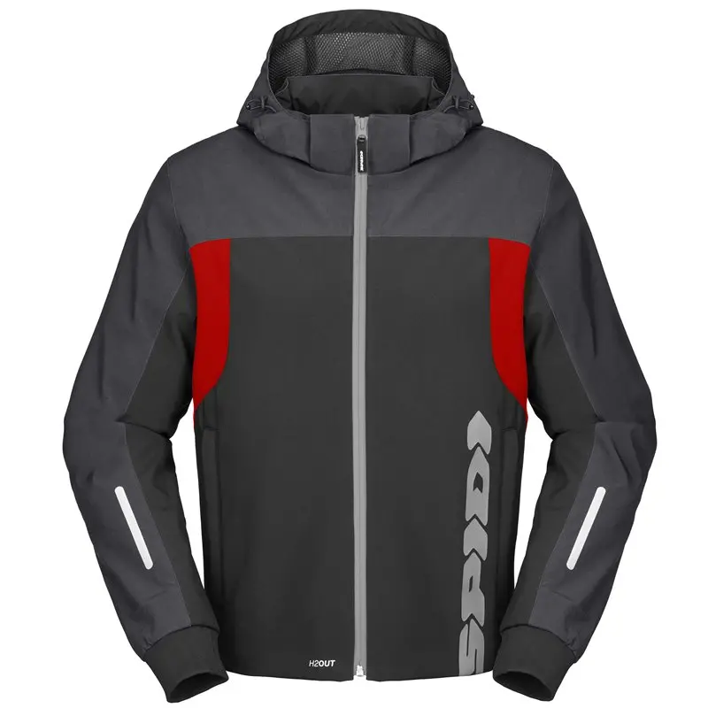 HOODIE H2OUT II Black/Anthracite/Fluo Red