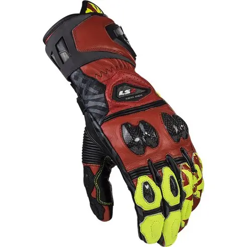 FENG RACING GLOVES RED H-V YELLOW