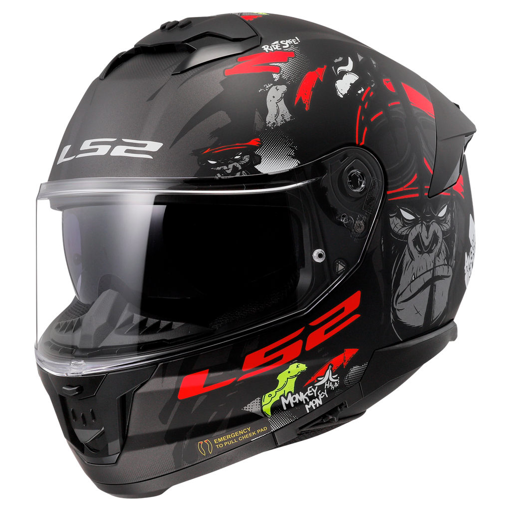 LS2 FF808 STREAM II ANGRY MONKEY M.BLACK RED-06