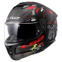 LS2 FF808 STREAM II ANGRY MONKEY M.BLACK RED-06