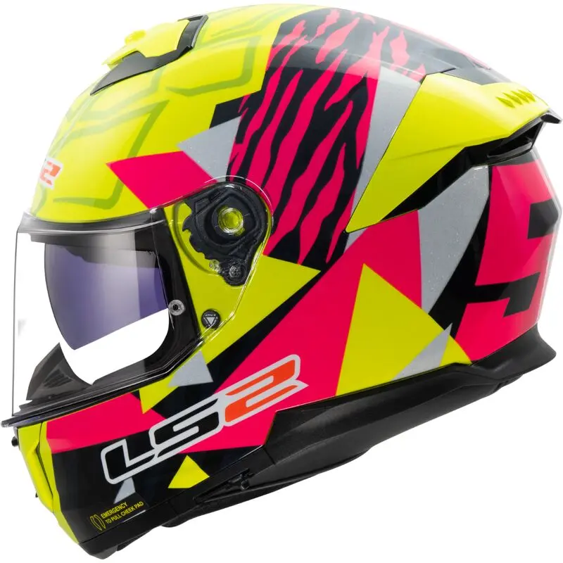 LS2 FF808 Stream II Tiger H-V Yellow Pink-06