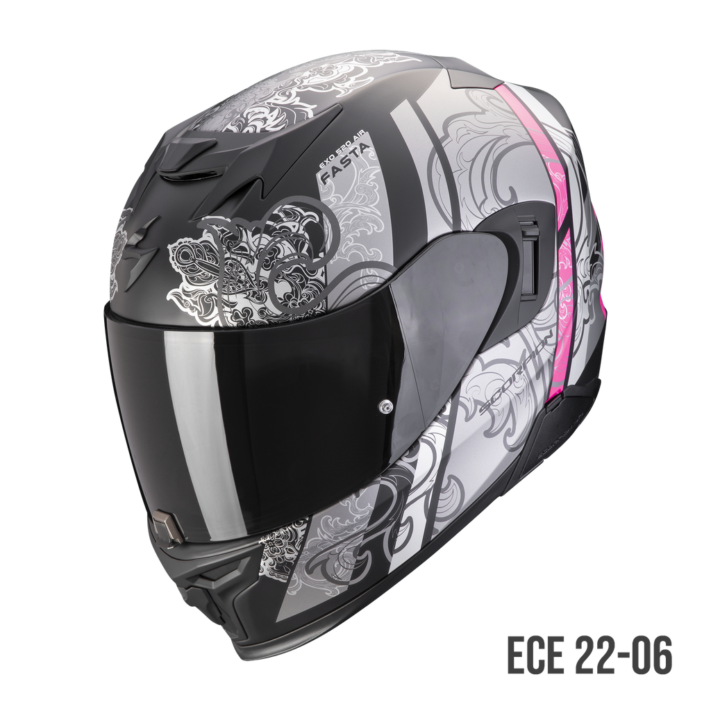 Scorpion  Exo-520 Evo Air Fasta Matt Black-Silver-pink