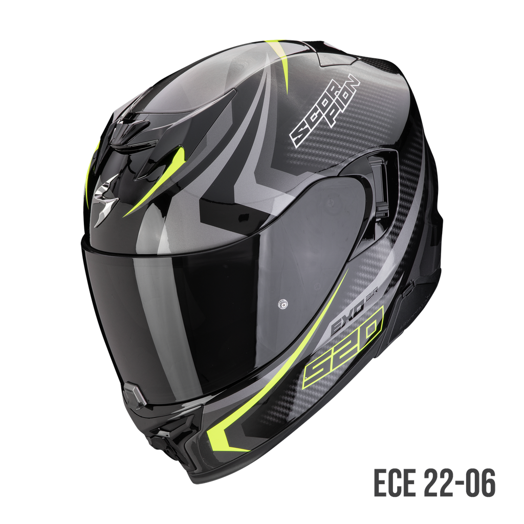 Scorpion  Exo-520 Evo Air Terra Black-Silver-Neon Yellow