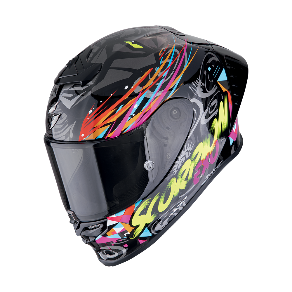 Scorpion  Exo-R1 Evo Ii Air Savage Black-Blue-Pink