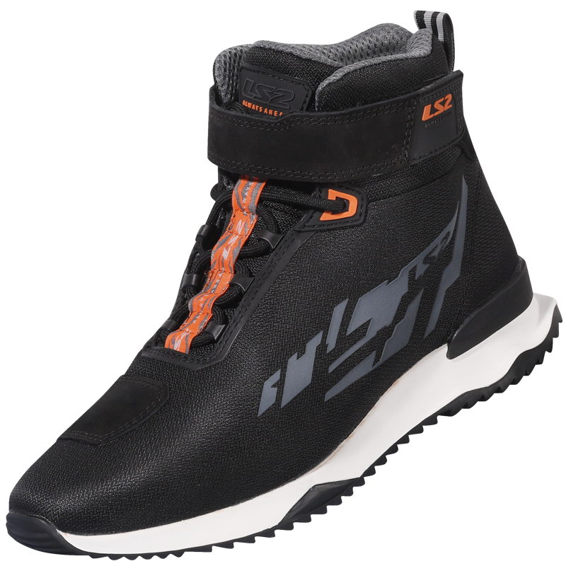 LS2 ACRUX MAN BOOTS BLACK H-V ORANGE