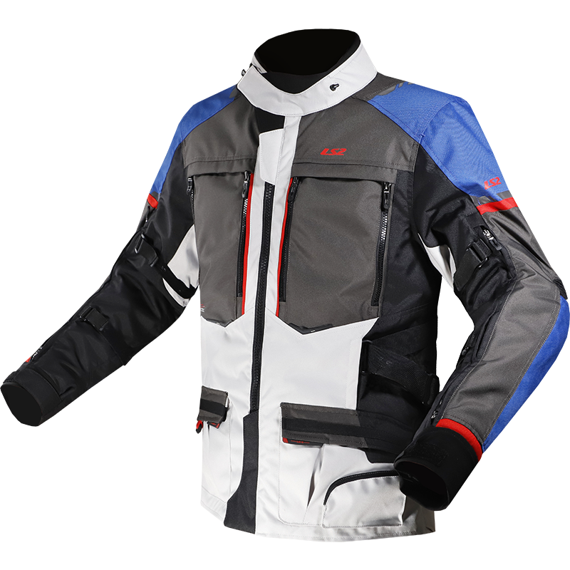 LS2 NORWAY MAN JACKET BLUE BLACK GREY RED