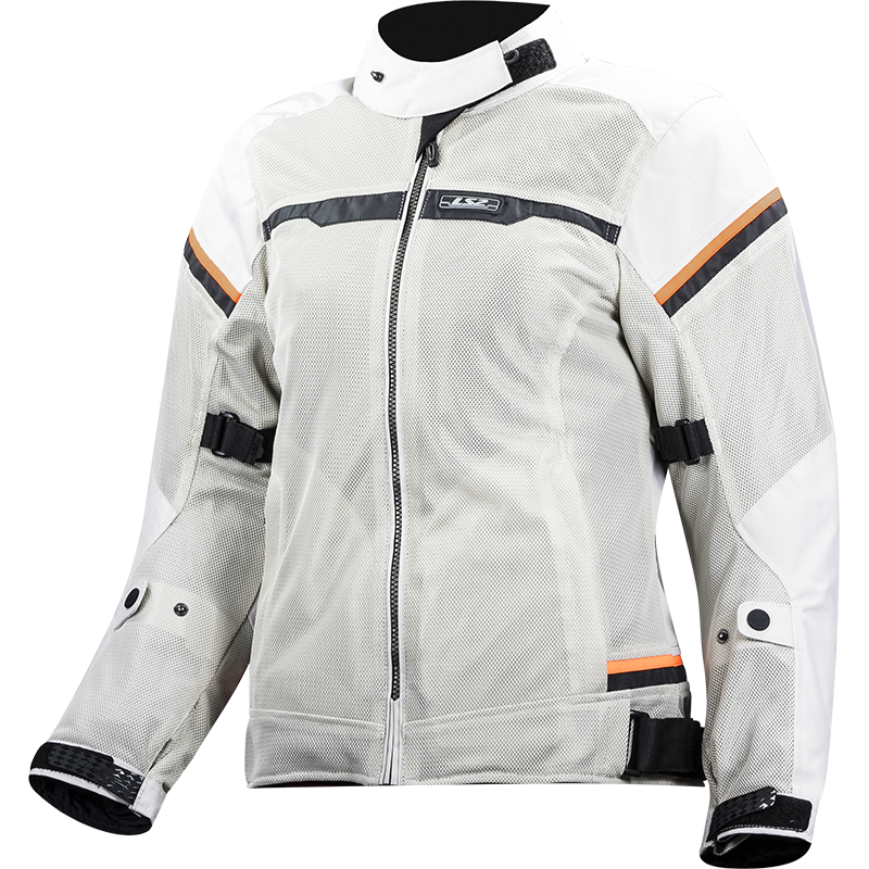LS2 RIVA LADY JACKET LIGHT GREY H-V ORANGE