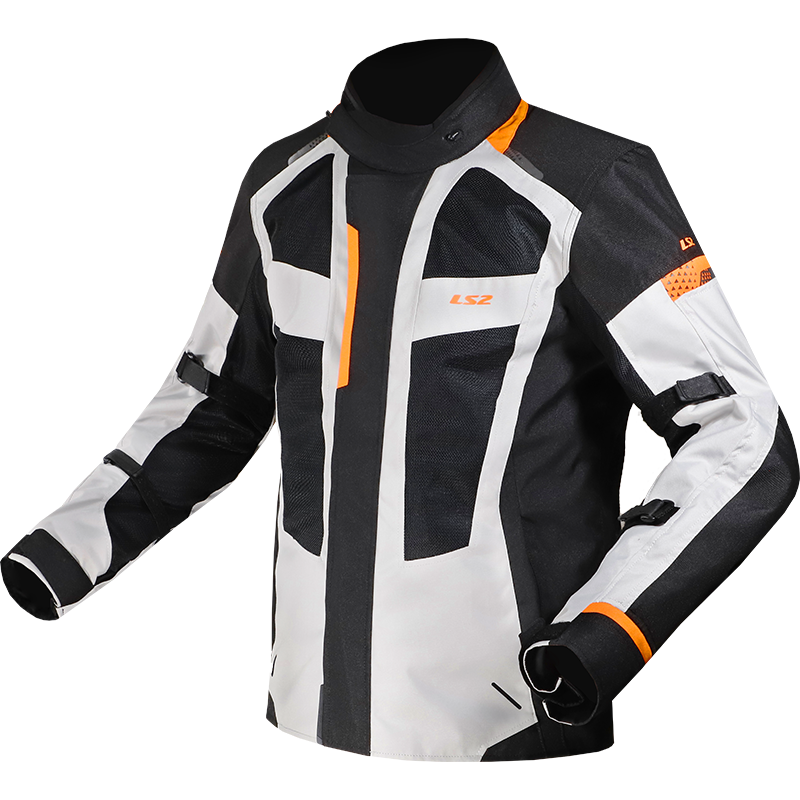 LS2 SCOUT MAN JACKET BLACK GREY ORANGE