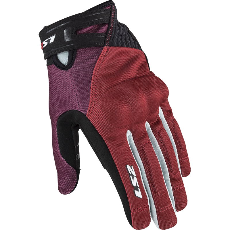 LS2 DART 2 LADY GLOVES BLACK RED GREY