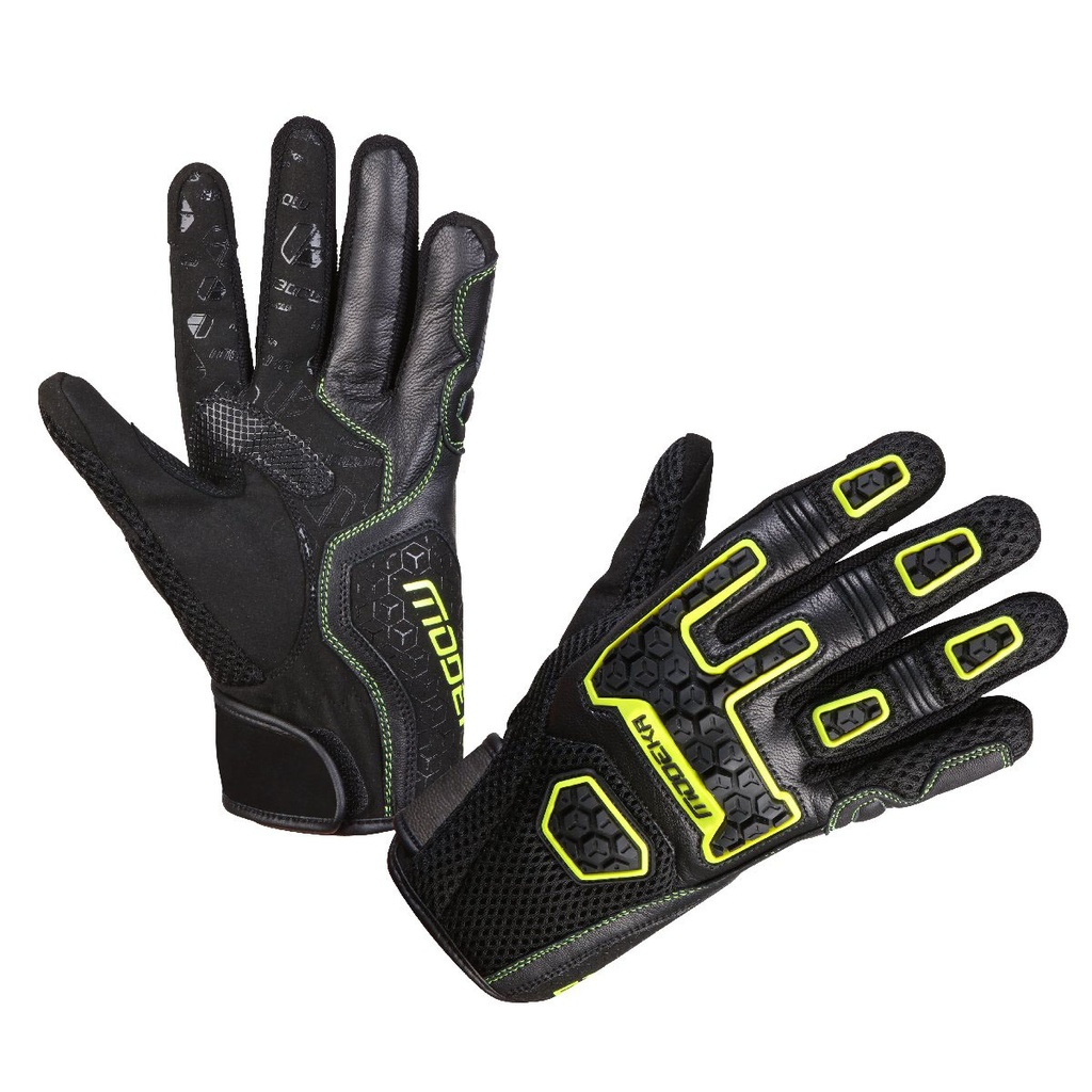 Modeka Glove Dracon Black/Yellow