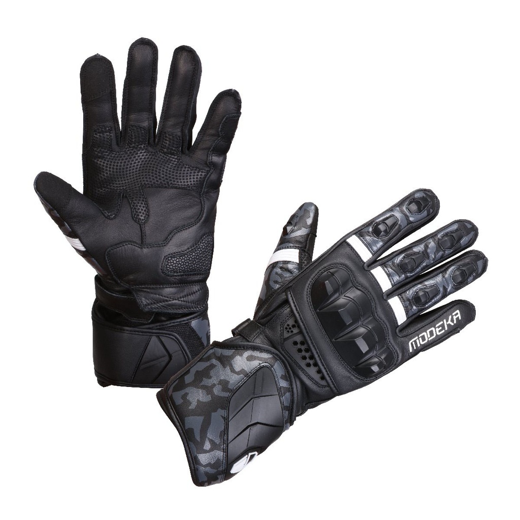 Modeka Valyant Pro Glove Black-And-White