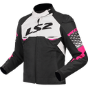 LS2 APEX LADY JACKET BLACK WHITE PINK