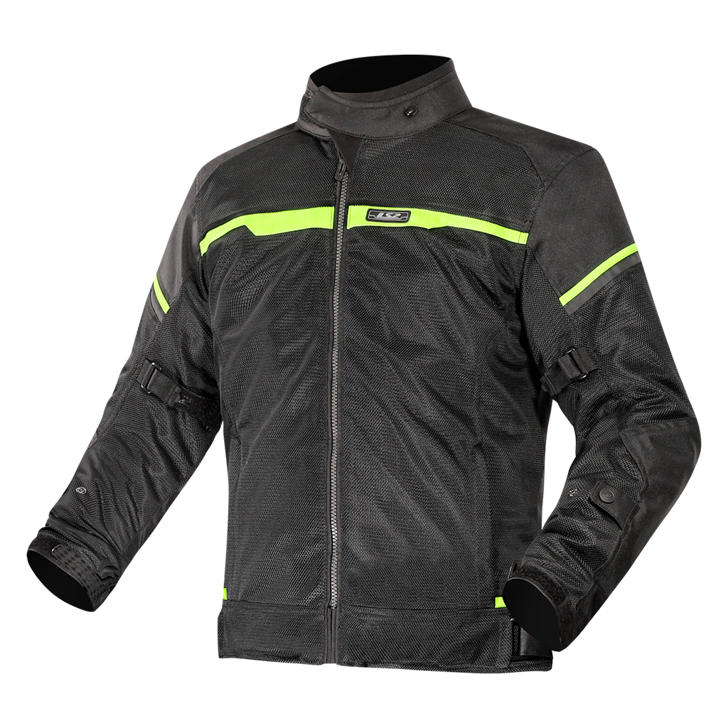 LS2 RIVA MAN JACKET BLACK NEON YELLOW