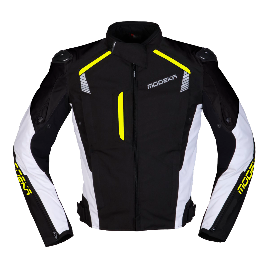 Modeka Lineos Jacket Black/White/Neon