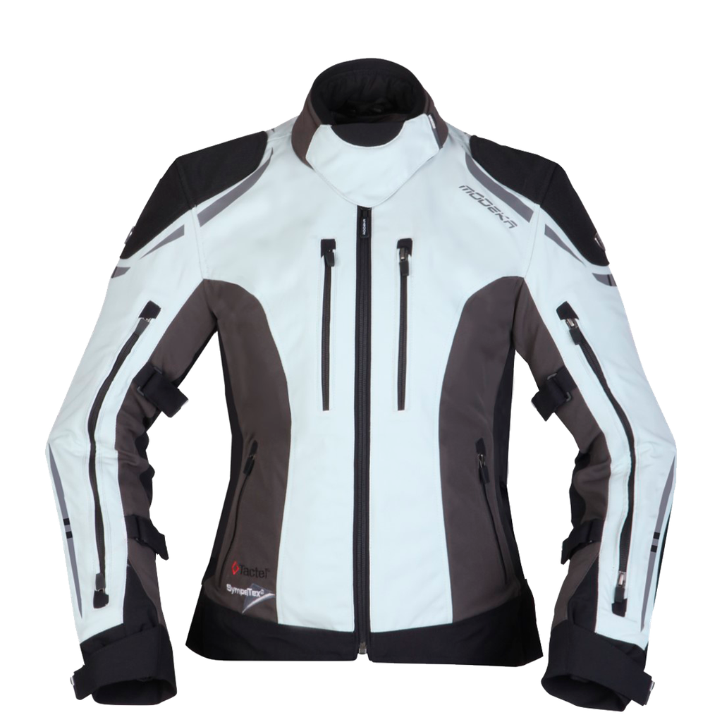 Modeka Takuya Lady Jacket Light Gray/Dark Gray/Black