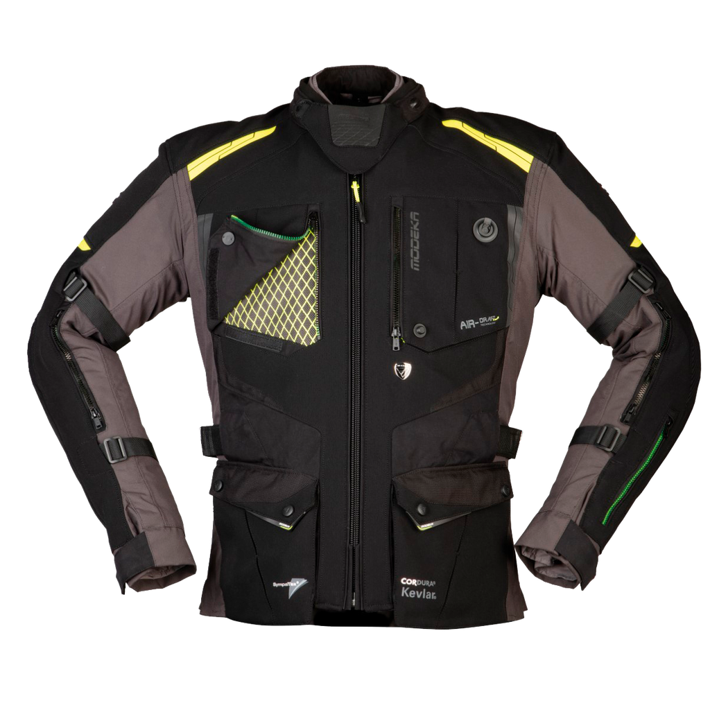 Modeka Jacket Talismen Bw/Dk.Grey/Yellow