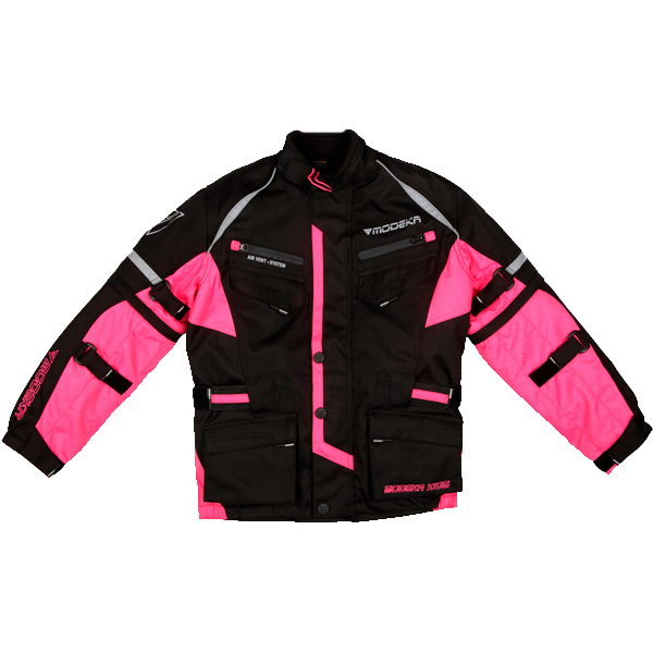 Modeka Tourex II Kids Jacket Black/Pink