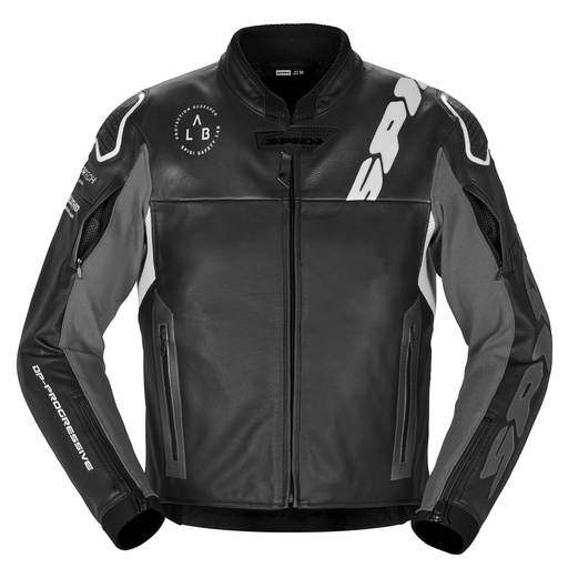 Spidi DP PROGRESSIVE LEATHER Black/White