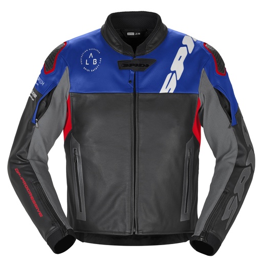 Spidi DP PROGRESSIVE LEATHER Black/Red/Blue