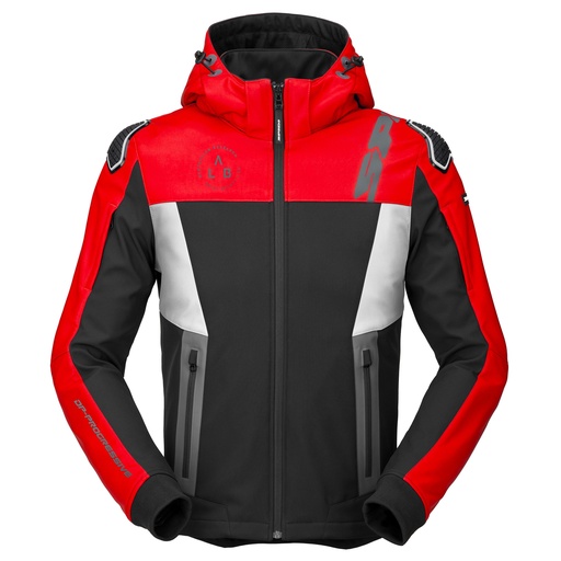 Spidi HOODIE WARRIOR Black/Red/White