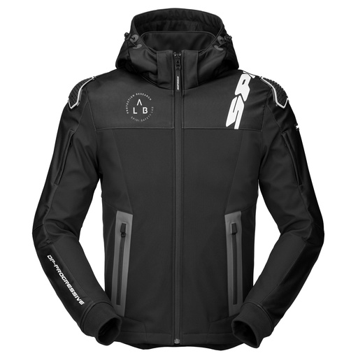 Spidi HOODIE WARRIOR Black/White