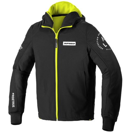 Spidi Hoodie Armor Evo Yellow fluo