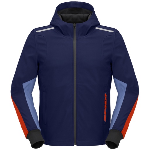Spidi Hoodie Armor Light Navy/Red