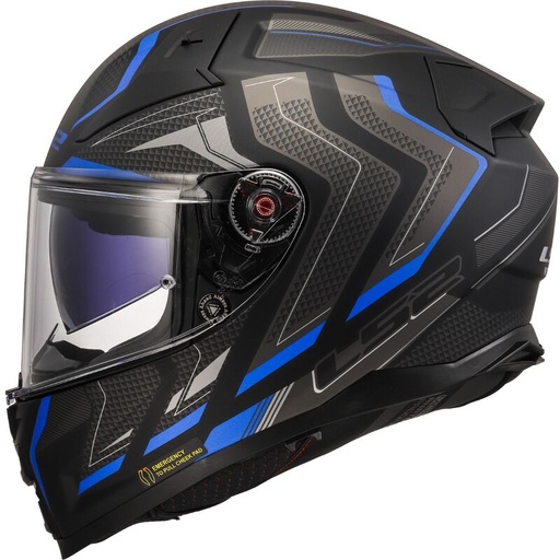 LS2 FF811 VECTOR II ALIZER M.BLACK BLUE-06