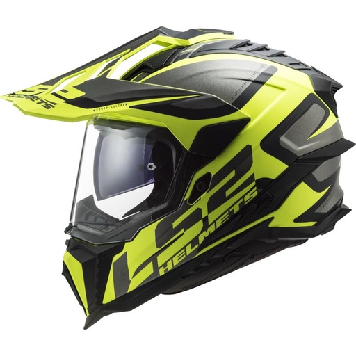 LS2 MX701 EXPLORER ALTER MATT BLACK H- V YELLOW 06