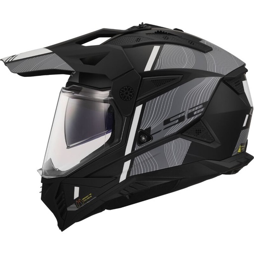 LS2 MX702 PIONEER II HILL MATT BLACK WHITE-06