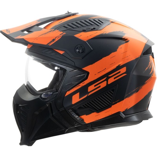 LS2 OF606 DRIFTER MUD MATT BLACK ORANGE-06