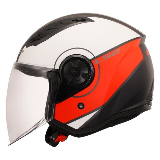 LS2 OF616 AIRFLOW II COVER MATT WHITE RED-06