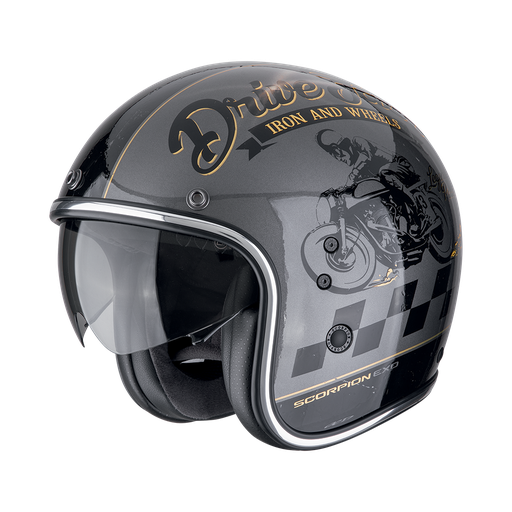 Scorpion Belfast Evo Drive Fast Silver-Black-Gold