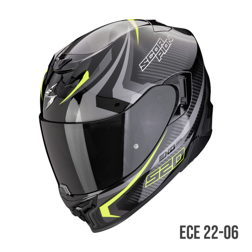 Scorpion  Exo-520 Evo Air Terra Black-Silver-Neon Yellow
