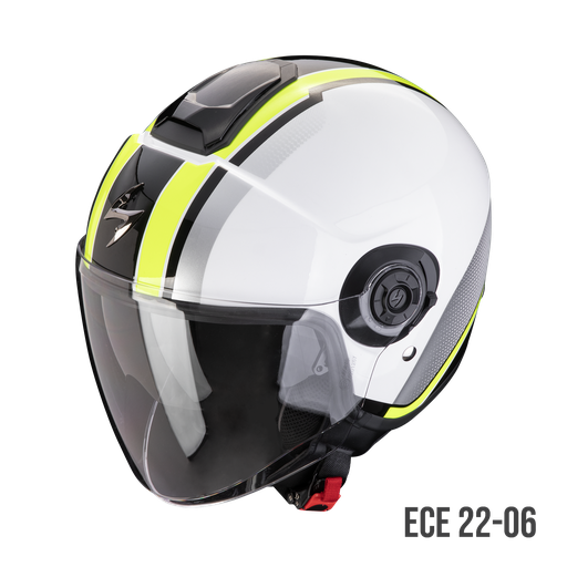 Scorpion Exo-City Ii Vel White-Neon Yellow
