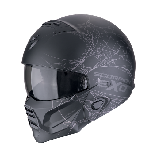 Scorpion Exo-Combat Ii Spiderweb Matt Black-Silver