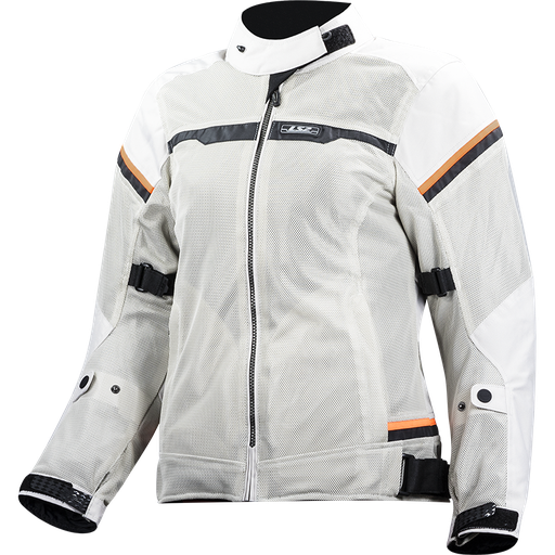 LS2 RIVA LADY JACKET LIGHT GREY H-V ORANGE