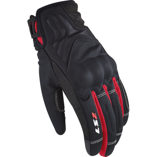 LS2 JET 2 LADY GLOVES BLACK RED