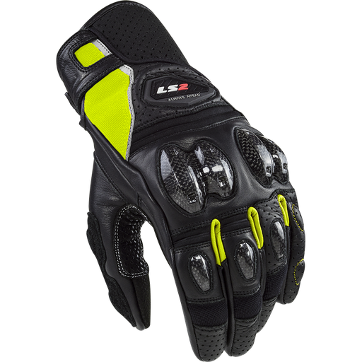 LS2 SPARK 2 LEATHER MAN GLOVES BLACK H-V