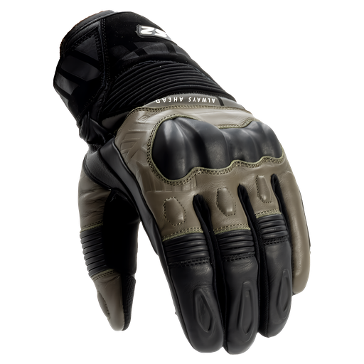 LS2 OCTANE WP LEATHER MAN GLOVES BLACK BROWN