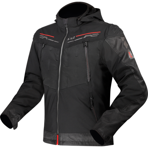 LS2 ZIRCONIUM MAN JACKET BLACK RED