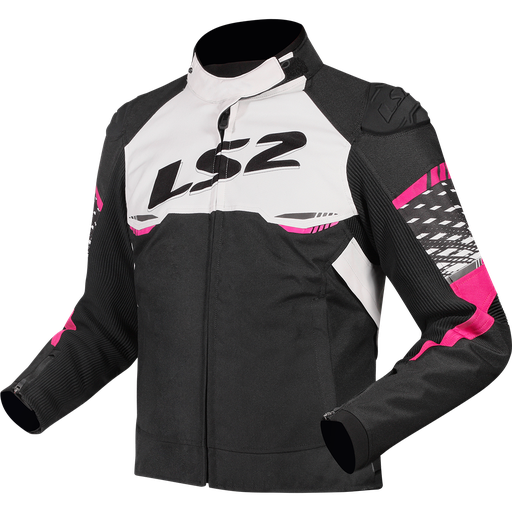 LS2 APEX LADY JACKET BLACK WHITE PINK