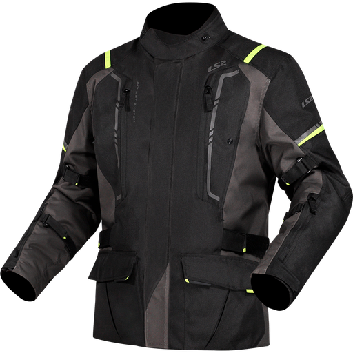 LS2 NARVIK MAN JACKET GREY BLACK H-V YELLOW