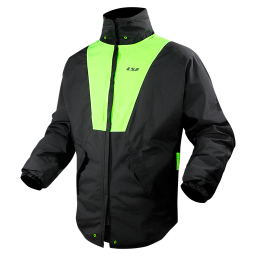 LS2 X-RAIN JACKET BLACK H-V YELLOW