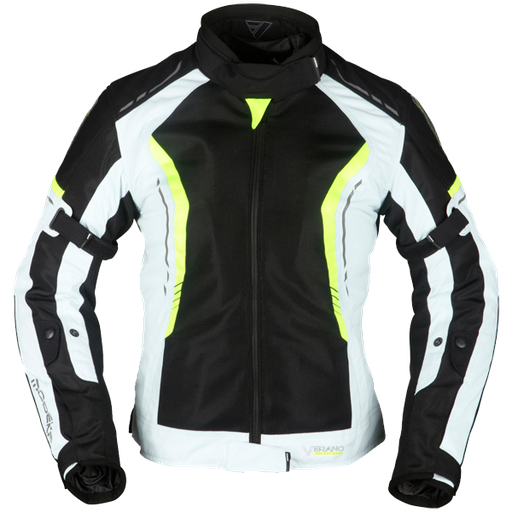 Modeka Khao Air Lady Jacket Black/Light Gray/Yellow