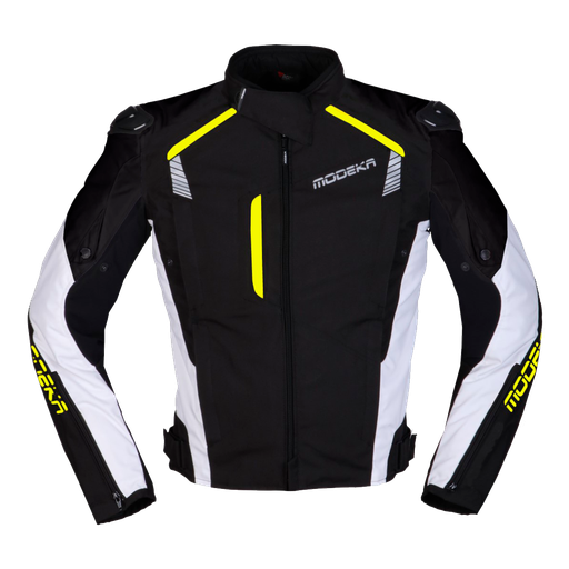 Modeka Lineos Jacket Black/White/Neon