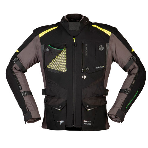 Modeka Jacket Talismen Bw/Dk.Grey/Yellow