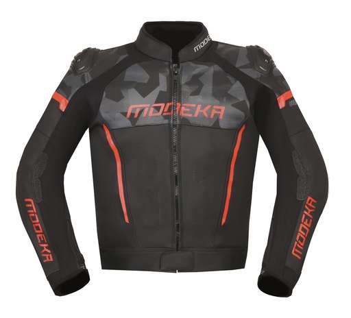 Modeka Valiant Jacket Black/Red
